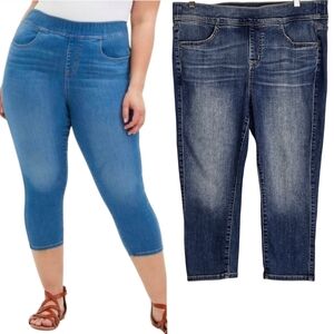 Torrid Crop Lean Jean Skinny Super Soft High Rise Jean Pull On 1X 14 16